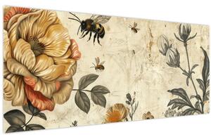 Obraz - Včelia lúka (120x50 cm)