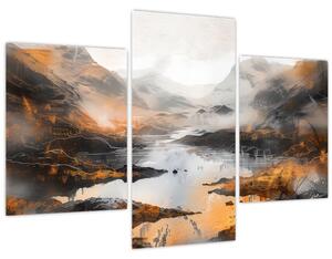 Obraz - Maľba horskej krajiny (90x60 cm)