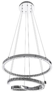 Toolight - Závesná stropná lampa Ring Crystal LED - chróm - APP773-2CP