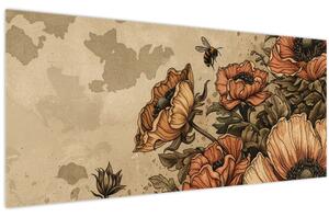 Obraz - Včelia lúka II. (120x50 cm)