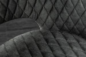 Dizajnová stolička Laney sivozelený zamat