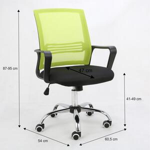 Kancelárska stolička s podrúčkami Apolo - zelená / čierna