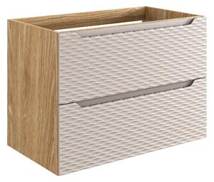 Comad Kúpeľňová skrinka pod umývadlo Ocean Beige 80 béžová/dub olejovaný