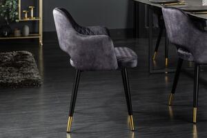 Dizajnová stolička Laney sivý zamat
