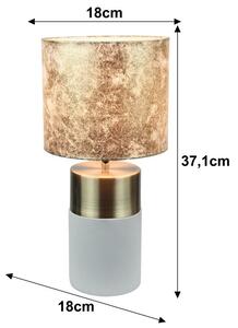 Stolná lampa Qenny Typ 18 - hnedá / svetlosivá