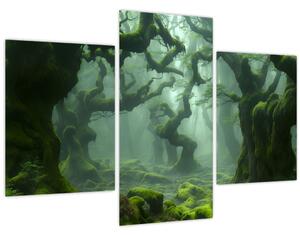 Obraz - Les prerastený machom (90x60 cm)