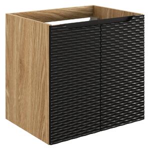 Comad Kúpeľňová skrinka pod umývadlo Ocean Black 60 čierna/dub olejovaný