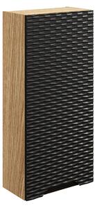 Comad Kúpeľňová skrinka závesná horná Ocean Black 35 čierna/dub olejovaný