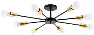 Toolight - Závesná stropná lampa Spider 8 - čierna - APP502-8C