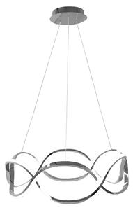 Toolight - Závesná stropná lampa Twist LED s diaľkovým ovládaním - chróm - APP801-CP