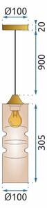 Toolight - Závesná stropná lampa Utrem - zlatá - APP901-1CP