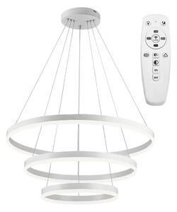 Toolight - Závesná stropná lampa Vegas LED s diaľkovým ovládaním - biela - APP657