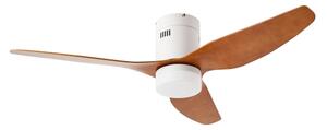 ZEVENTI - LED stropný ventilátor PADUA LED/18W/230V Wi-Fi Tuya biela/hnedá + diaľkové ovládanie