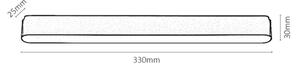 Rabalux 70102-LED Str. svieti. do 1-fáz. lišt. sys. LiTrack LED/16W/24V 33 cm