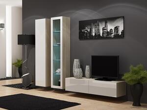CAMA MEBLE Obývacia stena VIGO 10 Farba: biela/sivá