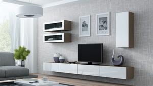 CAMA MEBLE Obývacia stena VIGO 11 Farba: biela/čierna