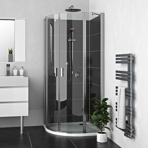 Roltechnik Outlet Štvrťkruhový sprchový kút LZR2 - bez vaničky ROTH-Variant: rozmery: 80x80 cm, - (LZR2 - 225-8000000-00-02), ROTH-Profily: profily: brillant, výplň: transparent