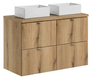 Comad Kúpeľňová skrinka s doskovým umývadlom set Nova Oak 100 dub coast evoke
