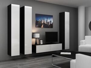 CAMA MEBLE Obývacia stena VIGO 14 Farba: biela/čierna