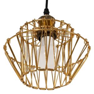Toolight - Závesná stropná lampa Wire - zlatá - APP942-1CP