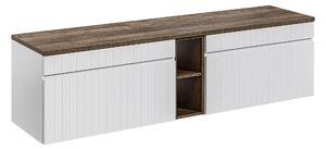 Comad Kúpeľňová skrinka pod doskové umývadlo set Iconic White 180 biela/dub sante fe vintage
