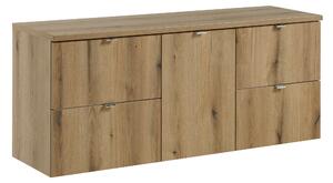 Comad Kúpeľňová skrinka pod doskové umývadlo set Nova Oak 140 dub coast evoke