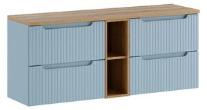 Comad Kúpeľňová skrinka pod doskové umývadlo set Nova Denim 140 denim/dub coast evoke
