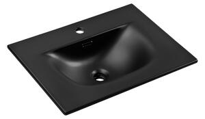 Comad Nábytkové keramické umývadlo SKY 1 BLACK MATT 60 DP, 61x46 cm, čierna matná