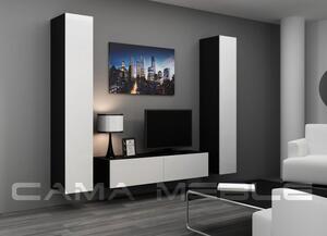 CAMA MEBLE Obývacia stena VIGO 9 Farba: sivá/biela