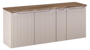 Comad Kúpeľňová skrinka pod doskové umývadlo set Nova Cashmere 140 kašmír/dub cassela