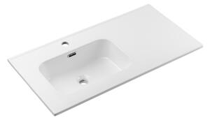 Comad Nábytkové keramické umývadlo s odkladacou plochou GO 2 90CM L DP, 91x46 cm, biela lesklá