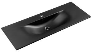 Comad Nábytkové keramické umývadlo SKY 1 BLACK MATT 120 DP, 121x46 cm, čierna matná