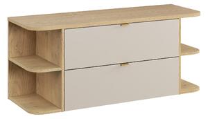 Comad Kúpeľňová skrinka pod umývadlo na dosku set Dalia Cashmere 120 kašmír/dub cremona