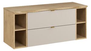 Comad Kúpeľňová skrinka pod umývadlo na dosku set Dalia Cashmere 120 kašmír/dub cremona