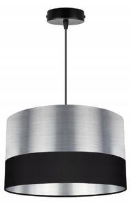 Závesné svietidlo Chromic, 1x chrómové textilné tienidlo (výber z 2 farieb), (výber z 2 farieb konštrukcie), (fi 35cm)