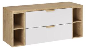Comad Kúpeľňová skrinka pod doskové umývadlo set Aster White 120 biela/dub cremona
