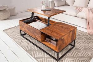 Dizajnový konferenčný stolík Timber Function 110 cm sheesham