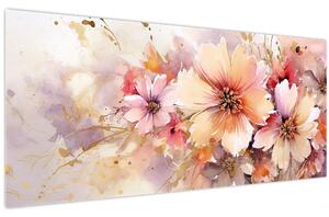 Obraz - Kvety (120x50 cm)