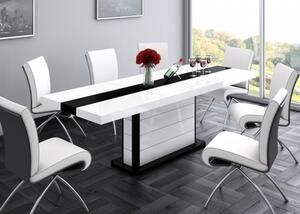 HUBERTUS Jedálenský stôl PIANOSA bielo/čierny