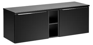 Comad Kúpeľňová skrinka pod umývadlo set Santa Fe Black 140 čierna