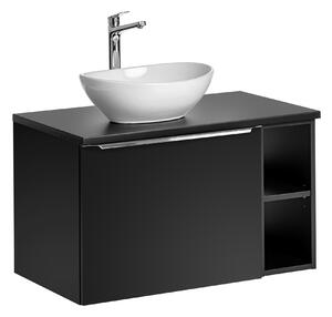 Comad Kúpeľňová skrinka s doskovým umývadlom set Santa Fe Black 80 čierna