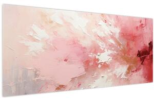 Obraz - Ružový abstrakt (120x50 cm)