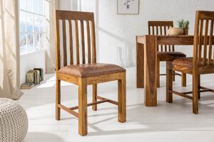 Dizajnová stolička Timber, sheesham - Skladom na SK