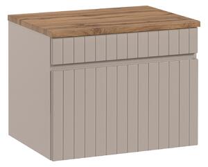 Comad Kúpeľňová skrinka pod doskové umývadlo Iconic Cashmere 60 kašmír/dub coast evoke