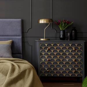 Dekoratívna tapeta na nábytok v čierno-zlatej farbe Ambiance Youlika