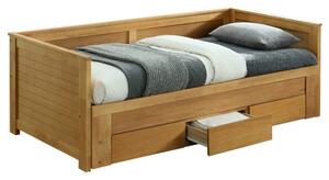 Jednolôžková posteľ s roštami a úložným priestorom Goreta 90 - dub