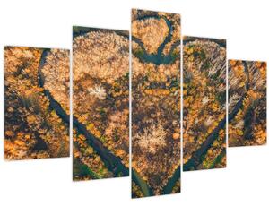 Obraz - Rieka v tvare srdca (150x105 cm)