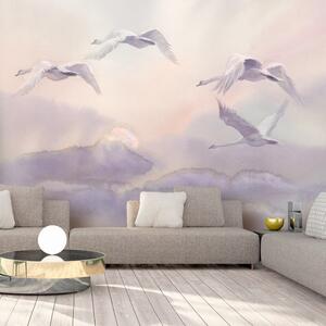 Veľkoformátová tapeta Artgeist Flying Swans, 200 x 140 cm