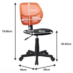 Kancelárska stolička Mesh - oranžová / čierna