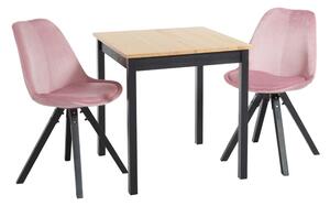 Súprava 2 ružových jedálenských stoličiek Essentials Dima